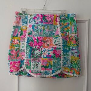 Lilly Pulitzer States Patchwork SKORT size 12